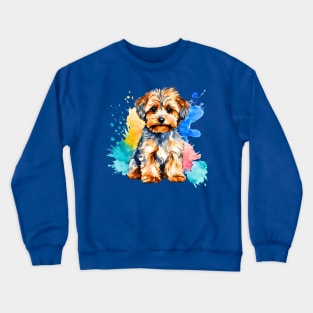 Yorkipoo Watercolor Crewneck Sweatshirt